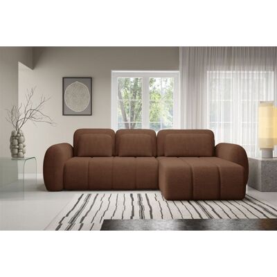 Fun Möbel Ecksofa Schlafsofa Sofa CARIA in Stoff Quelle Rotbraun Ottomane Rechts Fun Möbel Ecksofa Schlafsofa Sofa CARIA in Stoff Quelle Rotbraun Ottomane Rechts