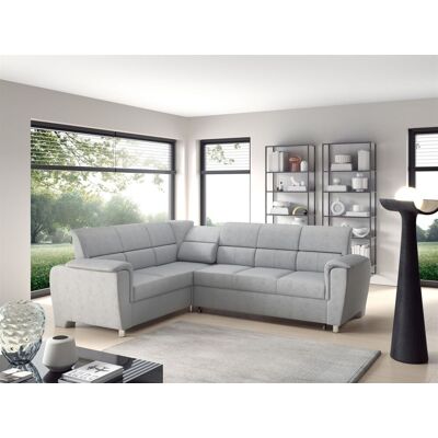 Fun Möbel Ecksofa Schlafsofa Sofa SALVADOR Stoff Texas Hellgrau Kurze Schenkel Links Fun Möbel Ecksofa Schlafsofa Sofa SALVADOR Stoff Texas Hellgrau Kurze Schenkel Links