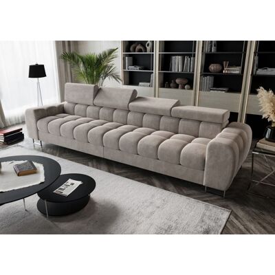 Fun Moebel Big Sofa Sofa 4-Sitzer BASTIEN Megasofa in Stoff Terra Hellgrau Fun Moebel Big Sofa Sofa 4-Sitzer BASTIEN Megasofa in Stoff Terra Hellgrau