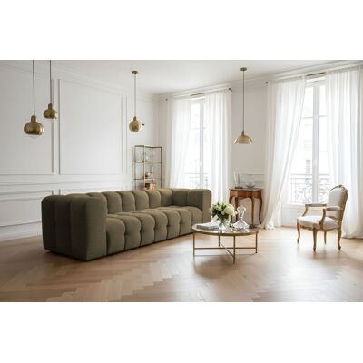 Fun Möbel Sofa Designersofa SOLVIE 4-Sitzer in Stoff Moly Moosgrün Fun Möbel Sofa Designersofa SOLVIE 4-Sitzer in Stoff Moly Moosgrün