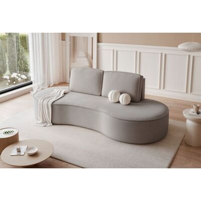 Fun Möbel Sofa Designersofa ARLET 3-Sitzer in Stoff Riviera Hellgrau Fun Möbel Sofa Designersofa ARLET 3-Sitzer in Stoff Riviera Hellgrau