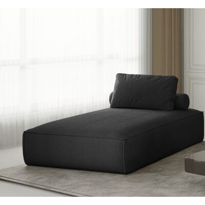 Fun Moebel Chaiselongue Sezlong Liege CELES in Stoff Scala Schwarz Fun Moebel Chaiselongue Sezlong Liege CELES in Stoff Scala Schwarz