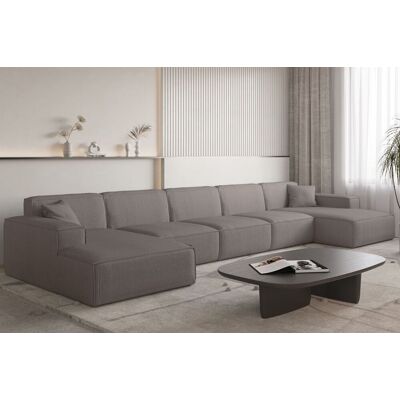 Fun Möbel Wohnlandschaft Sofa U-Form CELES PREMIUM XL in Stoff Scala Taupe Fun Möbel Wohnlandschaft Sofa U-Form CELES PREMIUM XL in Stoff Scala Taupe