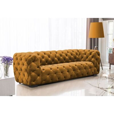 Fun Moebel - NATALIE - 3-Sitzer - Riviera Stoff Goldgelb - Sofa Fun Moebel - NATALIE - 3-Sitzer - Riviera Stoff Goldgelb - Sofa