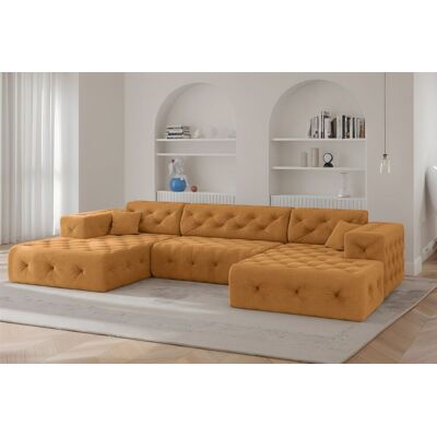 Fun Moebel Wohnlandschaft Sofa U-Form CHANTAL in Stoff Moly Orange Fun Moebel Wohnlandschaft Sofa U-Form CHANTAL in Stoff Moly Orange