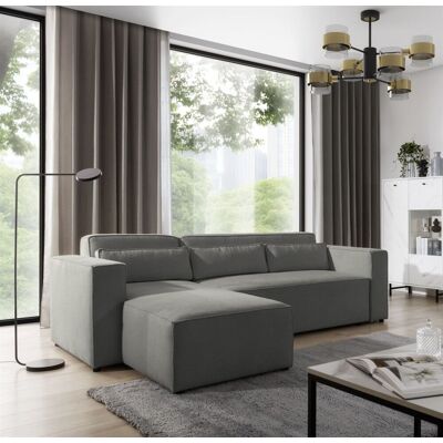 Fun Möbel Ecksofa Schlafsofa WALDO Stoff Brooklyn Dunkelgrau Ottomane Links Fun Möbel Ecksofa Schlafsofa WALDO Stoff Brooklyn Dunkelgrau Ottomane Links