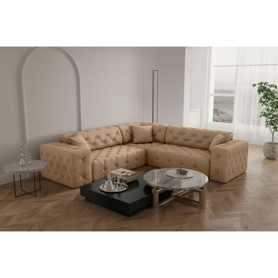 Fun Moebel - CHANTAL - Beige - Opera Velvet - Sofa Fun Moebel - CHANTAL - Beige - Opera Velvet - Sofa