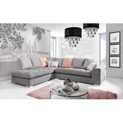 Fun Moebel - SANI - Hellgrau - Ottomane Links - Sofa Fun Moebel - SANI - Hellgrau - Ottomane Links - Sofa