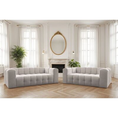 Fun Möbel Sofaset Designersofa SOLVIE 3-4 in Stoff Moly Creme Fun Möbel Sofaset Designersofa SOLVIE 3-4 in Stoff Moly Creme