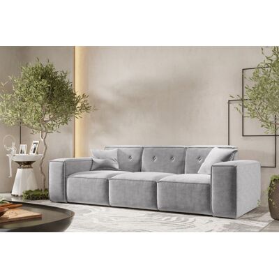 Fun Möbel Sofa Designersofa CESINA 3-Sitzer in Stoff Perfect Harmony Grau Fun Möbel Sofa Designersofa CESINA 3-Sitzer in Stoff Perfect Harmony Grau