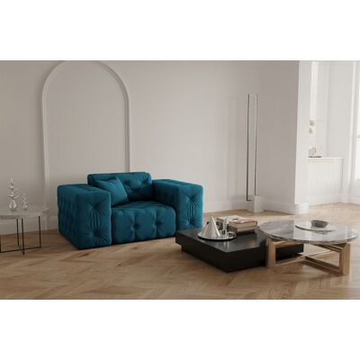 Fun Moebel Sessel Designersessel CHANTAL in Stoff Opera Velvet Ozeanblau Fun Moebel Sessel Designersessel CHANTAL in Stoff Opera Velvet Ozeanblau