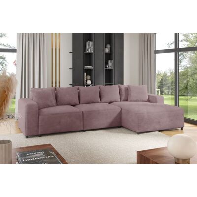 Fun Möbel Ecksofa Designersofa Sofa MEGAN in Stoff Poso Altrosa Ottomane Rechts Fun Möbel Ecksofa Designersofa Sofa MEGAN in Stoff Poso Altrosa Ottomane Rechts