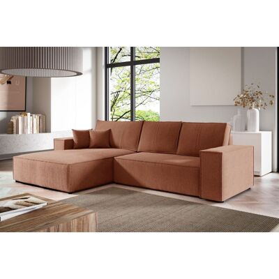 Fun Möbel Ecksofa Schlafsofa LEVIO Stoff ARAGON Altrosa Ottomane Links Fun Möbel Ecksofa Schlafsofa LEVIO Stoff ARAGON Altrosa Ottomane Links