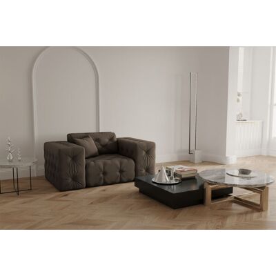 Fun Moebel - CHANTAL - Braun - Opera Velvet Stoff - Chair Fun Moebel - CHANTAL - Braun - Opera Velvet Stoff - Chair