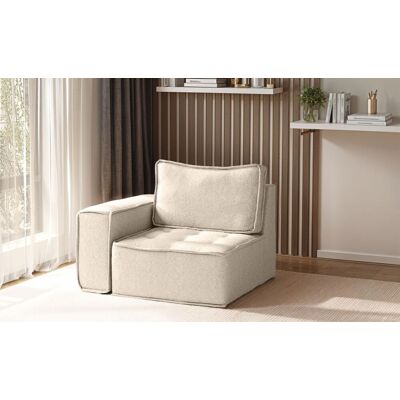 Fun Möbel Sessel SANDE 1-Sitzer Modul Stoff Raven Creme Seite Links Fun Möbel Sessel SANDE 1-Sitzer Modul Stoff Raven Creme Seite Links