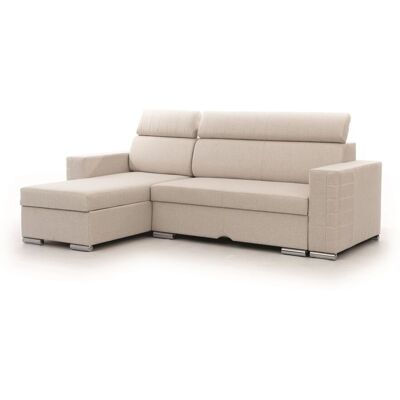 Fun Möbel Ecksofa Schlafsofa Sofa CANTON in Stoff Liverpool Pearl Ottomane Links Fun Möbel Ecksofa Schlafsofa Sofa CANTON in Stoff Liverpool Pearl Ottomane Links