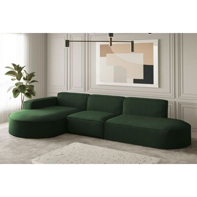 Fun Moebel PALMA - Grün - Ottomane Links - Sofa Fun Moebel PALMA - Grün - Ottomane Links - Sofa