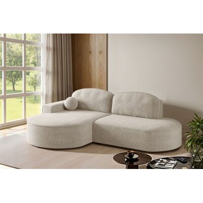 Fun Möbel Ecksofa Schlafsofa Sofa GIRONA Stoff Arena Creme Ottomane Links Fun Möbel Ecksofa Schlafsofa Sofa GIRONA Stoff Arena Creme Ottomane Links