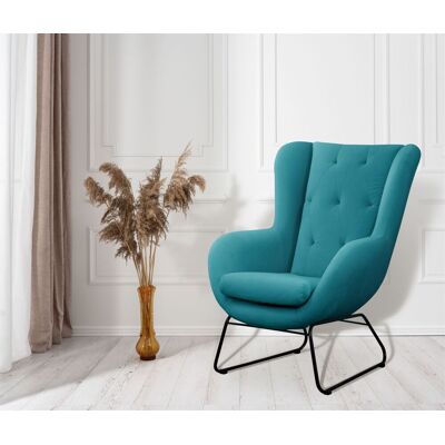 Fun Möbel Sessel Designersessel ARTEMIS in Stoff Kronos Türkis Fun Möbel Sessel Designersessel ARTEMIS in Stoff Kronos Türkis
