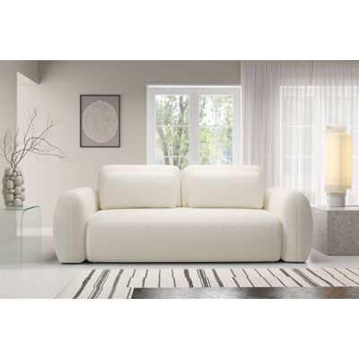 Fun Möbel OUTLET Sofa 3-Sitzer mit Schlaffunktion GASTON in Stoff Puente Ecru Fun Möbel OUTLET Sofa 3-Sitzer mit Schlaffunktion GASTON in Stoff Puente Ecru