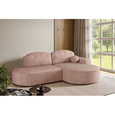 Fun Möbel Ecksofa Schlafsofa Sofa GIRONA Stoff Poso Rosa Ottomane Rechts Fun Möbel Ecksofa Schlafsofa Sofa GIRONA Stoff Poso Rosa Ottomane Rechts