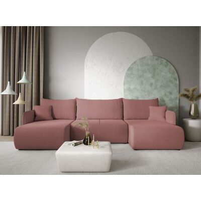 Fun Möbel Wohnlandschaft Sofa mit Schlaffunktion CALGARY Stoff Curio Rose Fun Möbel Wohnlandschaft Sofa mit Schlaffunktion CALGARY Stoff Curio Rose