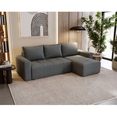 Fun Möbel Ecksofa Schlafsofa NOHA in Stoff Now or Never Dunkelgrau Ottomane Rechts Fun Möbel Ecksofa Schlafsofa NOHA in Stoff Now or Never Dunkelgrau Ottomane Rechts