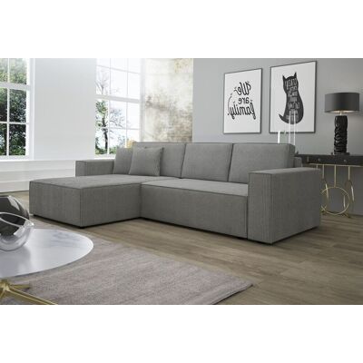 Fun Moebel Ecksofa Schlafsofa Sofa CONOR PREMIUM Stoff Poso Hellgrau Ottomane Links Fun Moebel Ecksofa Schlafsofa Sofa CONOR PREMIUM Stoff Poso Hellgrau Ottomane Links