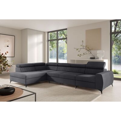 Fun Moebel Ecksofa Schlafsofa Sofa TORONTO XL Stoff Element Graphit Ottomane Links Fun Moebel Ecksofa Schlafsofa Sofa TORONTO XL Stoff Element Graphit Ottomane Links