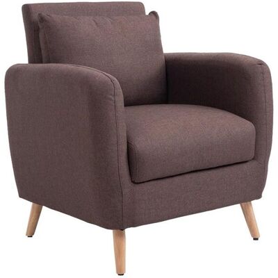 Fun Möbel Sessel Wohnzimmersessel JULES - Stoffbezug Braun Fun Möbel Sessel Wohnzimmersessel JULES - Stoffbezug Braun