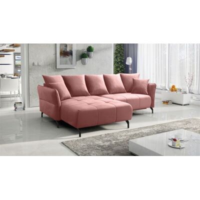 Fun Möbel Ecksofa Schlafsofa Sofa SADIE Stoff Element Altrosa Ottomane Links Fun Möbel Ecksofa Schlafsofa Sofa SADIE Stoff Element Altrosa Ottomane Links