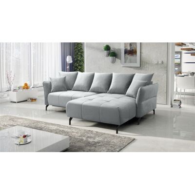 Fun Möbel Ecksofa Schlafsofa Sofa SADIE Stoff Element Hellgrau Ottomane Rechts Fun Möbel Ecksofa Schlafsofa Sofa SADIE Stoff Element Hellgrau Ottomane Rechts