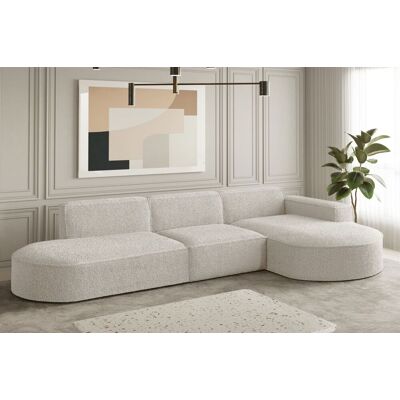 Fun Möbel PALMA - Beige - Ascot Stoff - Rechts Ottomane Sofa Fun Möbel PALMA - Beige - Ascot Stoff - Rechts Ottomane Sofa