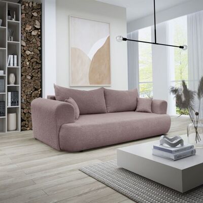 Fun Möbel Sofa Schlafsofa 3-Sitzer ANIKE Stoff Now or Never Altrosa Fun Möbel Sofa Schlafsofa 3-Sitzer ANIKE Stoff Now or Never Altrosa