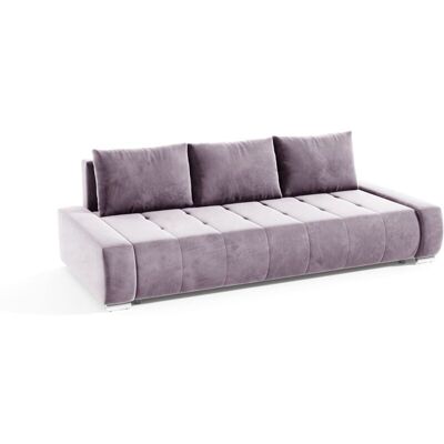 Fun Möbel Sofa 3-Sitzer mit Schlaffunktion VOGAR Stoff Monolith Lila Fun Möbel Sofa 3-Sitzer mit Schlaffunktion VOGAR Stoff Monolith Lila