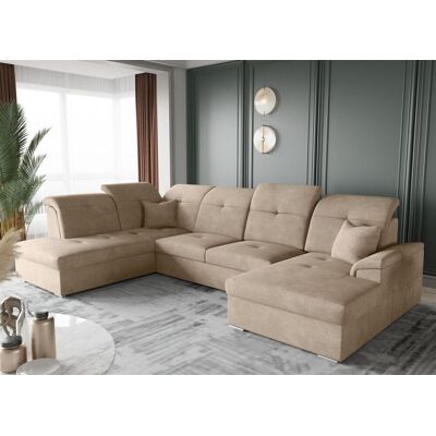 Fun Moebel Wohnlandschaft Schlafsofa FREJA Stoff Brooklyn Cappuccino Langer Schenkel Links Fun Moebel Wohnlandschaft Schlafsofa FREJA Stoff Brooklyn Cappuccino Langer Schenkel Links