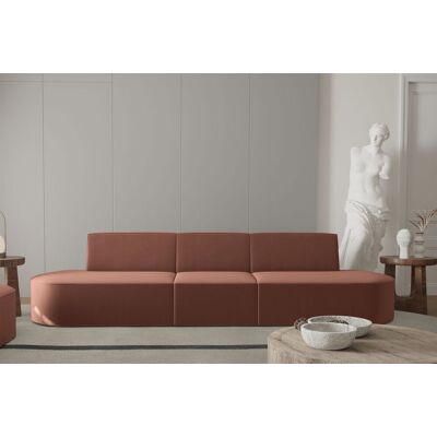 Fun Moebel Sofa Designersofa 3-Sitzer MILOT in Stoff Opera Velvet Rotbraun Fun Moebel Sofa Designersofa 3-Sitzer MILOT in Stoff Opera Velvet Rotbraun