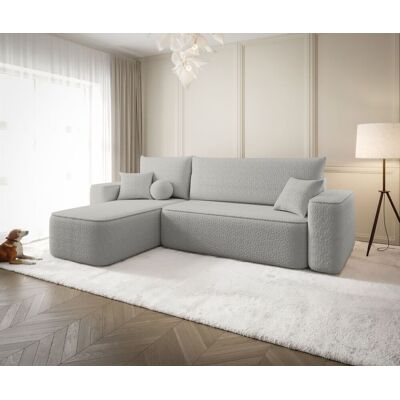 Fun Möbel Ecksofa Schlafsofa Sofa AGEPO Stoff Quelle Hellgrau Ottomane Links Fun Möbel Ecksofa Schlafsofa Sofa AGEPO Stoff Quelle Hellgrau Ottomane Links