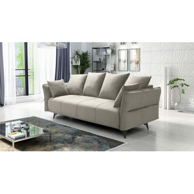 Fun Möbel Schlafsofa Sofa 3-Sitzer SADIE Stoff Element Hellbeige Fun Möbel Schlafsofa Sofa 3-Sitzer SADIE Stoff Element Hellbeige