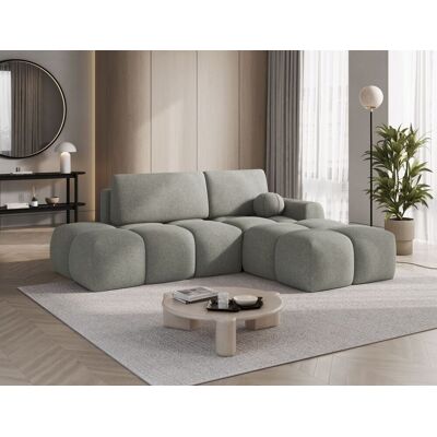 Fun Moebel Ecksofa mit Schlaffunktion Sofa PLAY Stoff Sicuro Salbeigrün Ottomane Rechts Fun Moebel Ecksofa mit Schlaffunktion Sofa PLAY Stoff Sicuro Salbeigrün Ottomane Rechts