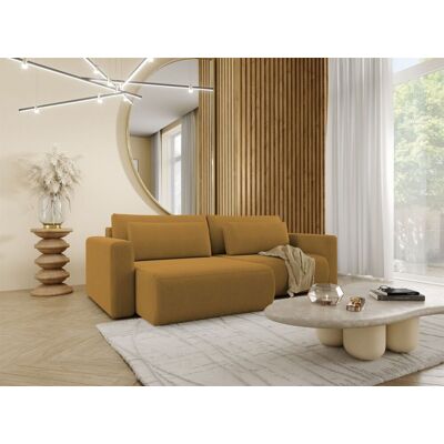 Fun Möbel Ecksofa Sofa mit Schlaffunktion CHAIRA Stoff Curio Senfgelb Ottomane Links Fun Möbel Ecksofa Sofa mit Schlaffunktion CHAIRA Stoff Curio Senfgelb Ottomane Links