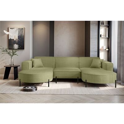Fun Möbel Wohnlandschaft U-Form Sofa VALENCIA in Stoff Scala Kiwi Fun Möbel Wohnlandschaft U-Form Sofa VALENCIA in Stoff Scala Kiwi