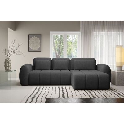 Fun Möbel Ecksofa Schlafsofa Sofa CARIA in Stoff Quelle Anthrazit Ottomane Rechts Fun Möbel Ecksofa Schlafsofa Sofa CARIA in Stoff Quelle Anthrazit Ottomane Rechts
