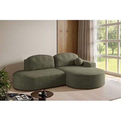Fun Möbel Ecksofa Schlafsofa Sofa GIRONA Stoff Arena Dunkelgrün Ottomane Rechts Fun Möbel Ecksofa Schlafsofa Sofa GIRONA Stoff Arena Dunkelgrün Ottomane Rechts
