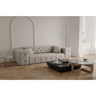 Fun Moebel - CHANTAL - Creme - Opera Velvet - Sofa Fun Moebel - CHANTAL - Creme - Opera Velvet - Sofa