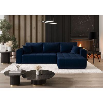 Fun Möbel Ecksofa Schlafsofa CAMILA Stoff Monolith Dunkelblau Ottomane Rechts Fun Möbel Ecksofa Schlafsofa CAMILA Stoff Monolith Dunkelblau Ottomane Rechts