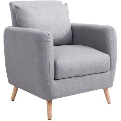 Fun Möbel Sessel Wohnzimmersessel JULES - Stoffbezug Grau Fun Möbel Sessel Wohnzimmersessel JULES - Stoffbezug Grau