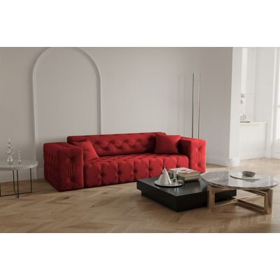 Fun Moebel - CHANTAL - Rubinrot - 3-Sitzer - Sofa Fun Moebel - CHANTAL - Rubinrot - 3-Sitzer - Sofa