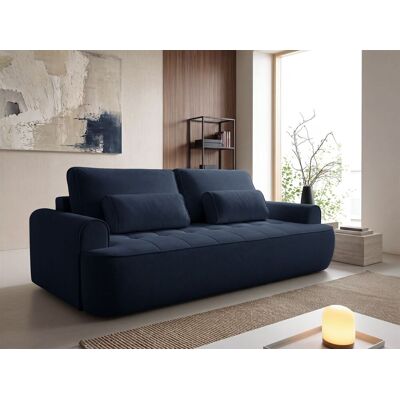 Fun Möbel Sofa 3-Sitzer mit Schlaffunktion HUNTER in Stoff Soft Dunkelblau Fun Möbel Sofa 3-Sitzer mit Schlaffunktion HUNTER in Stoff Soft Dunkelblau