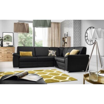 Fun Moebel Ecksofa Sofa VINZENT Kunstleder Schwarz Ottomane Rechts Fun Moebel Ecksofa Sofa VINZENT Kunstleder Schwarz Ottomane Rechts